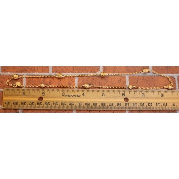 18 inch, Vintage Tangled Rings Gold Tone Necklace by Avon - W28 - Picture 3 of 3